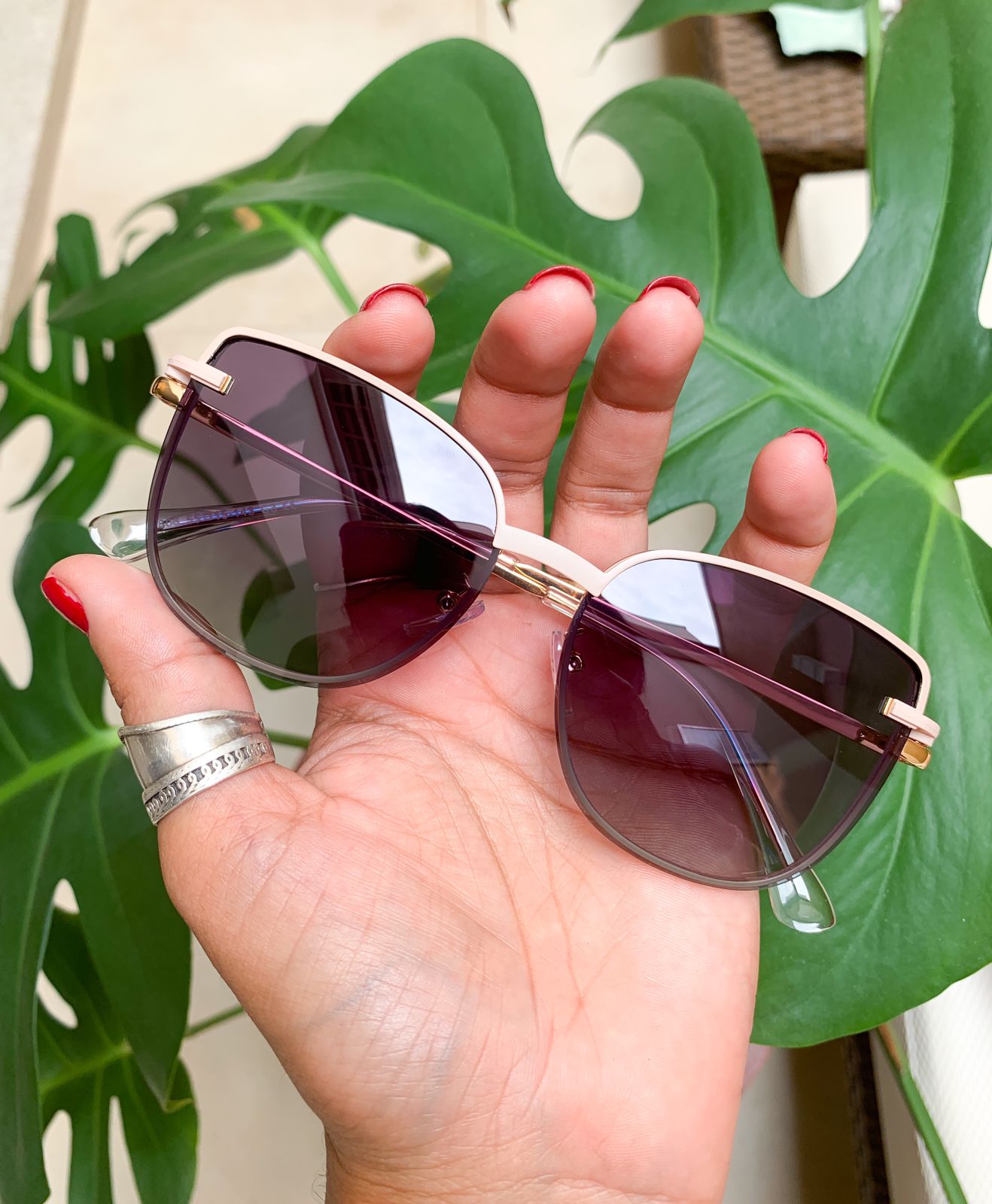 Armação 9806 - Modelo Nath 2 em 1 - Bege