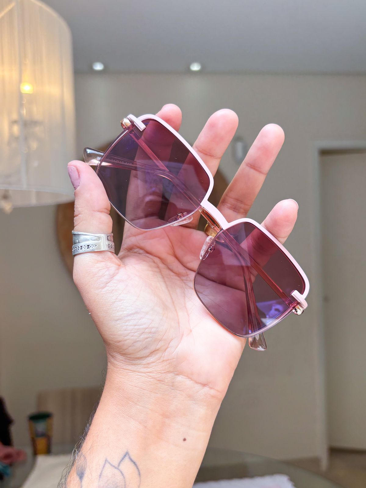 Óculos 8802 - Dourado rosê