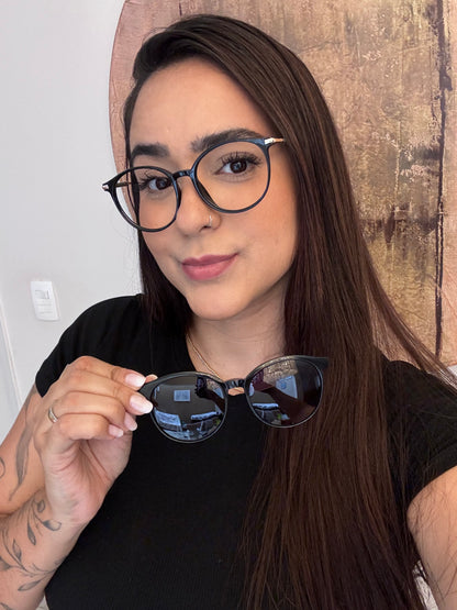 Óculos Mia - 2 em 1 - Preto