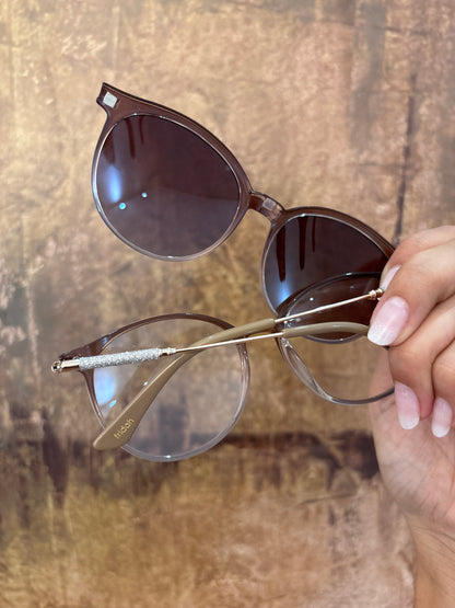 Óculos Mia - 2 em 1 - Champanhe