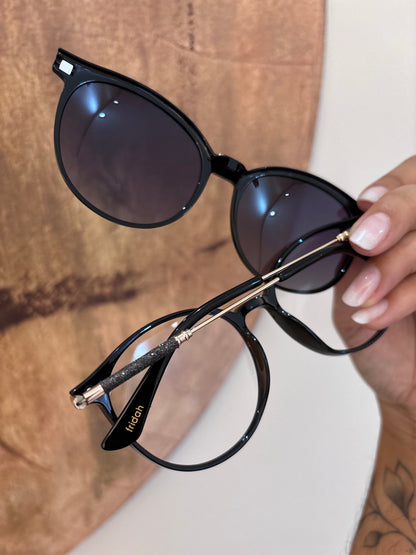 Óculos Mia - 2 em 1 - Preto