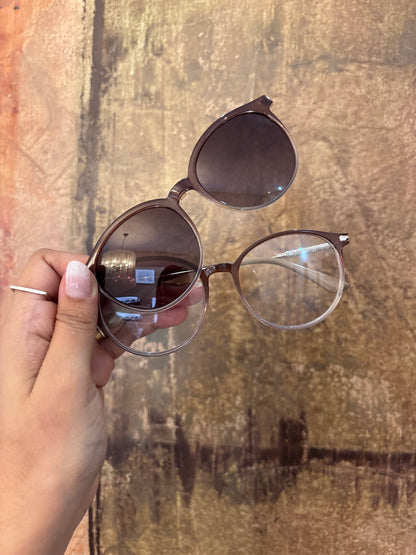 Óculos Mia - 2 em 1 - Champanhe