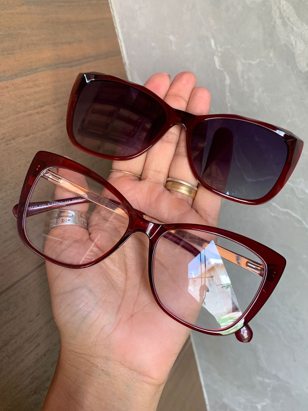 Armação 8710 - Modelo 2 em 1 - Vinho