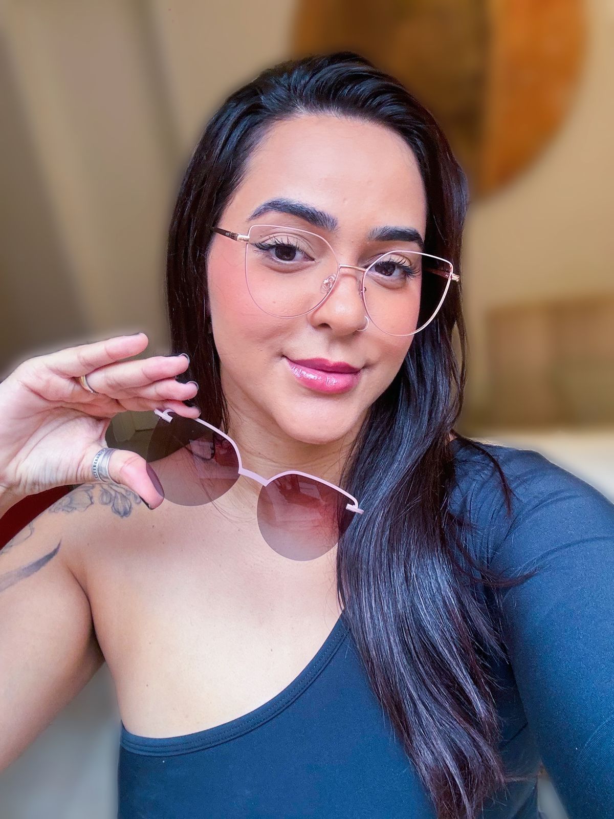 Óculos SARA - 8801 - Nude rosê