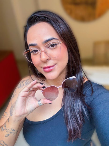 Óculos SARA - 8801 - Nude rosê