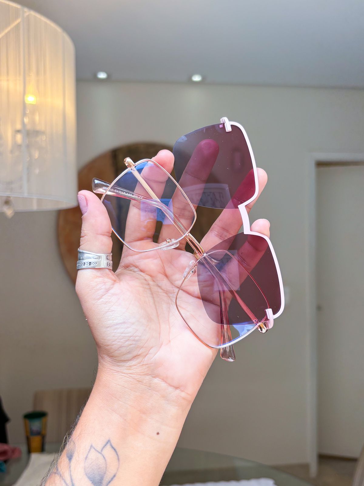 Óculos 8802 - Dourado rosê