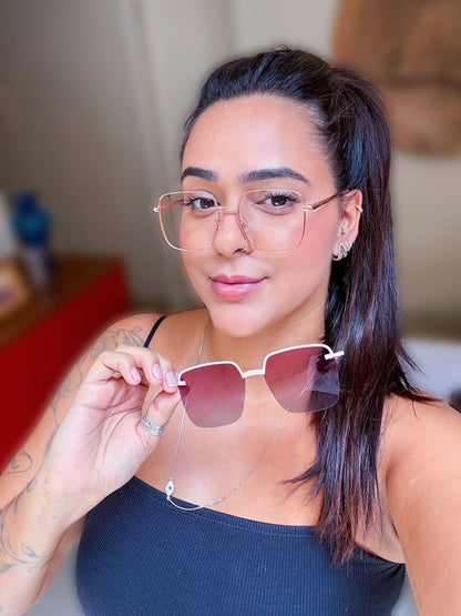 Óculos 8802 - Dourado rosê