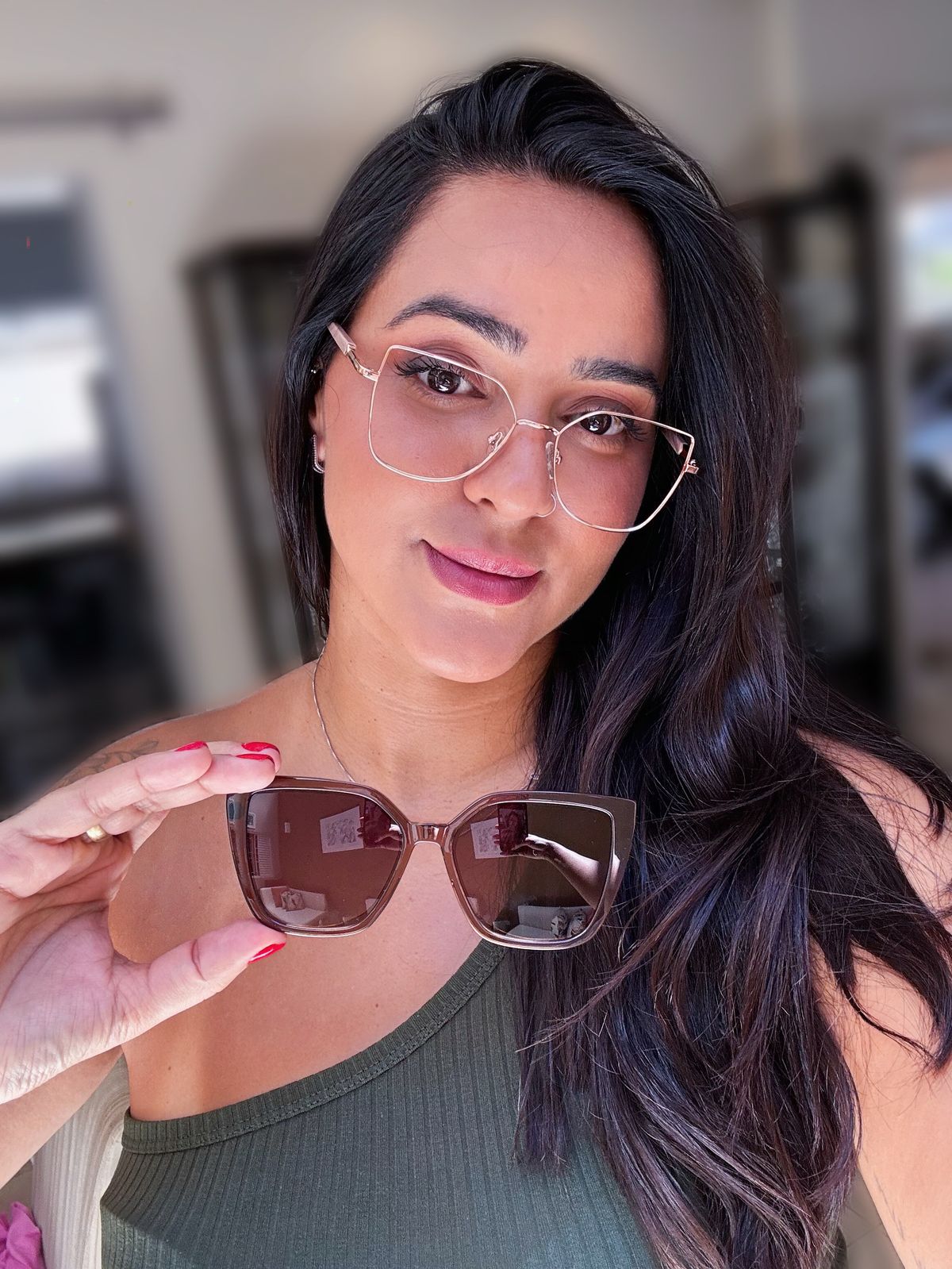 Óculos Camila - 3 em 1 - Nude rosê